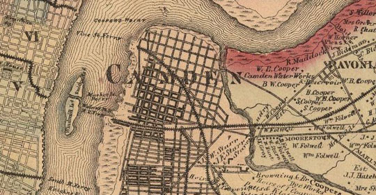 historic map of Philadelphia