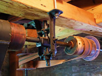 drive pulley system for blacksmith lathe