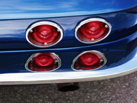 Corvette taillight reflected in bumper