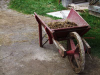 old wheelbarrow