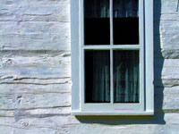 window in an old farmhouse