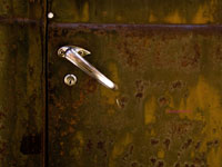 1940s Dodge truch rusted door