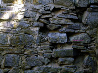 ash house vintage stone wall