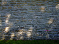 block house vintage stone wall