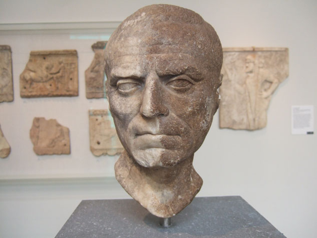 Roman funerary head